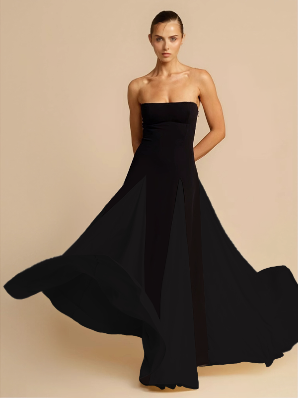 Strapless Deconstruct Maxi Dress