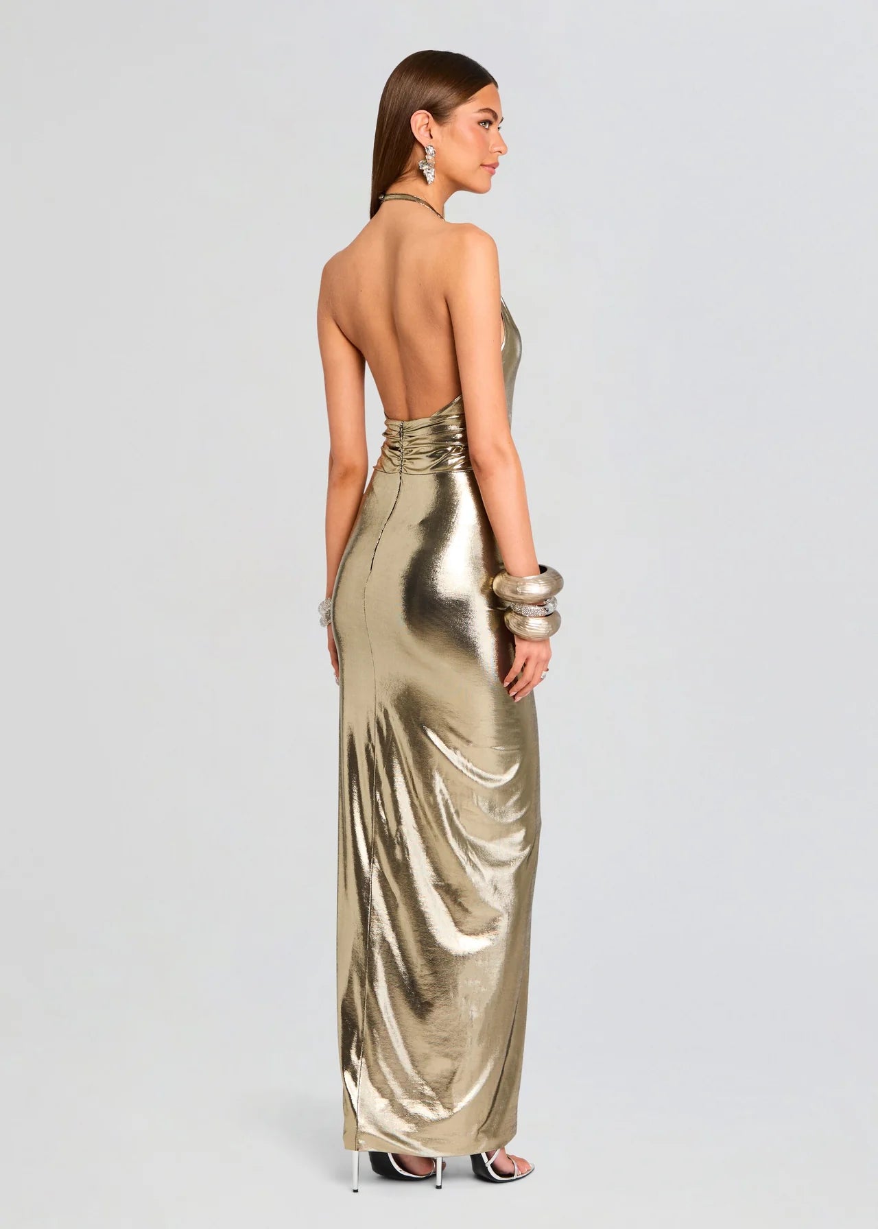 Gold Twist Maxi Dress