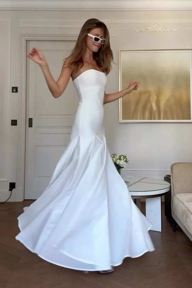 Strapless Deconstruct Maxi Dress