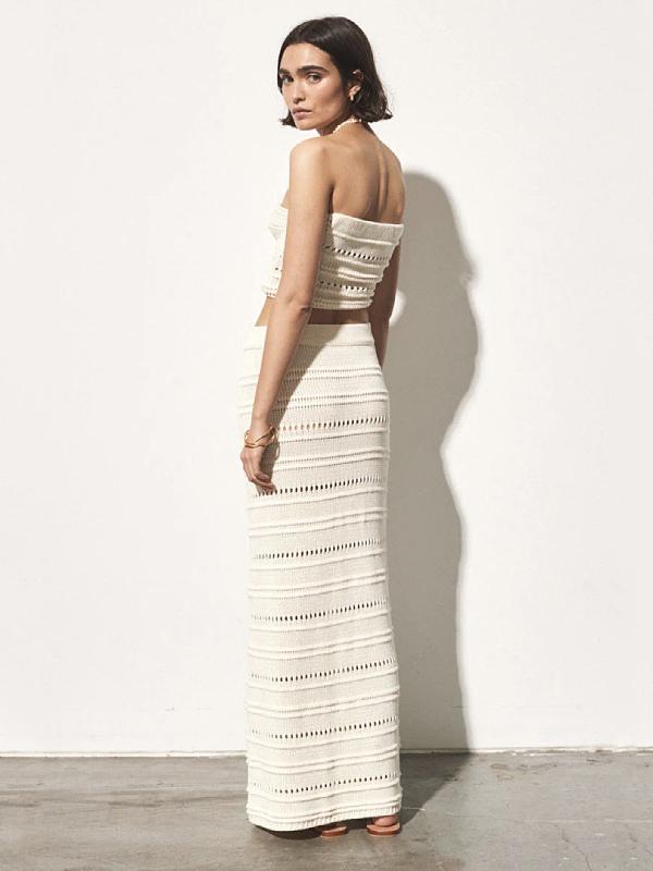 Cutout See-through Hip Wrap Two Piece Set