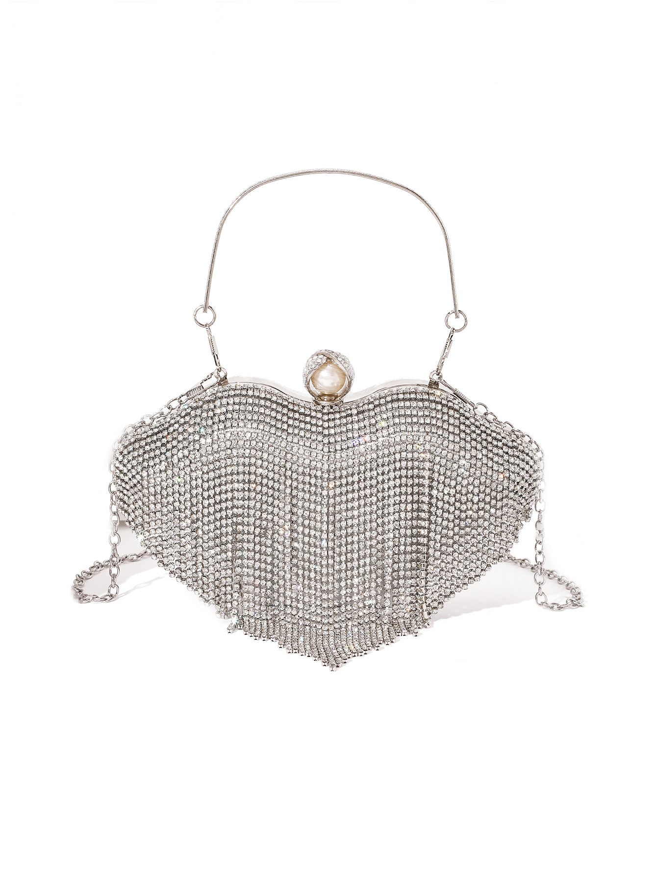 Rhinestone Tassel Clutch Evening Bag