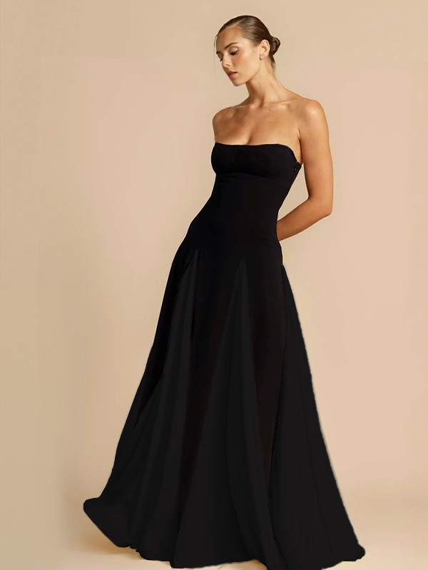 Strapless Deconstruct Maxi Dress