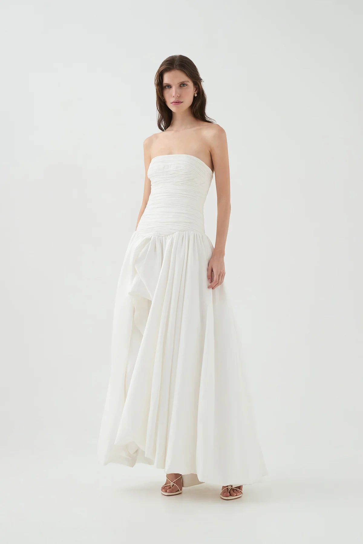 Strapless Bubble Hem Maxi Dress