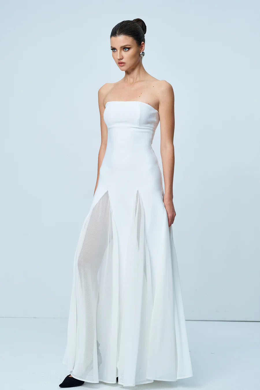 Strapless Deconstruct Maxi Dress