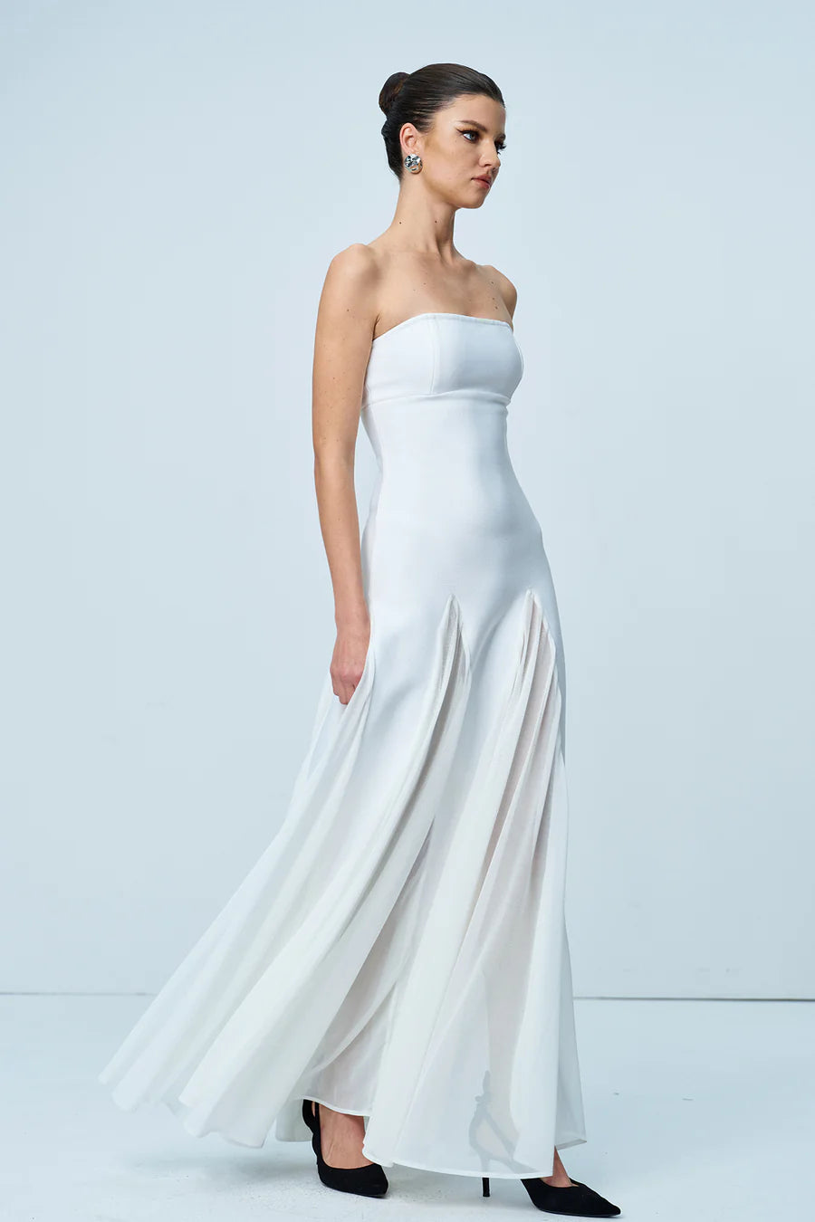 Strapless Deconstruct Maxi Dress