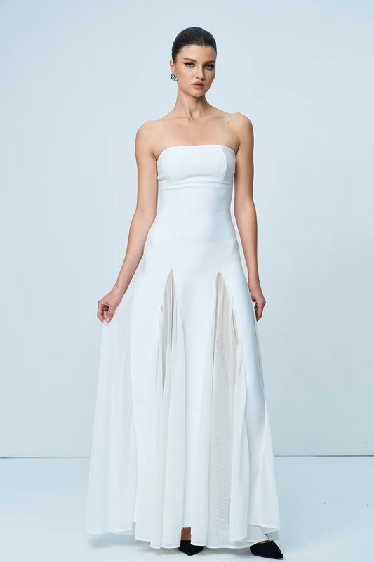 Strapless Deconstruct Maxi Dress