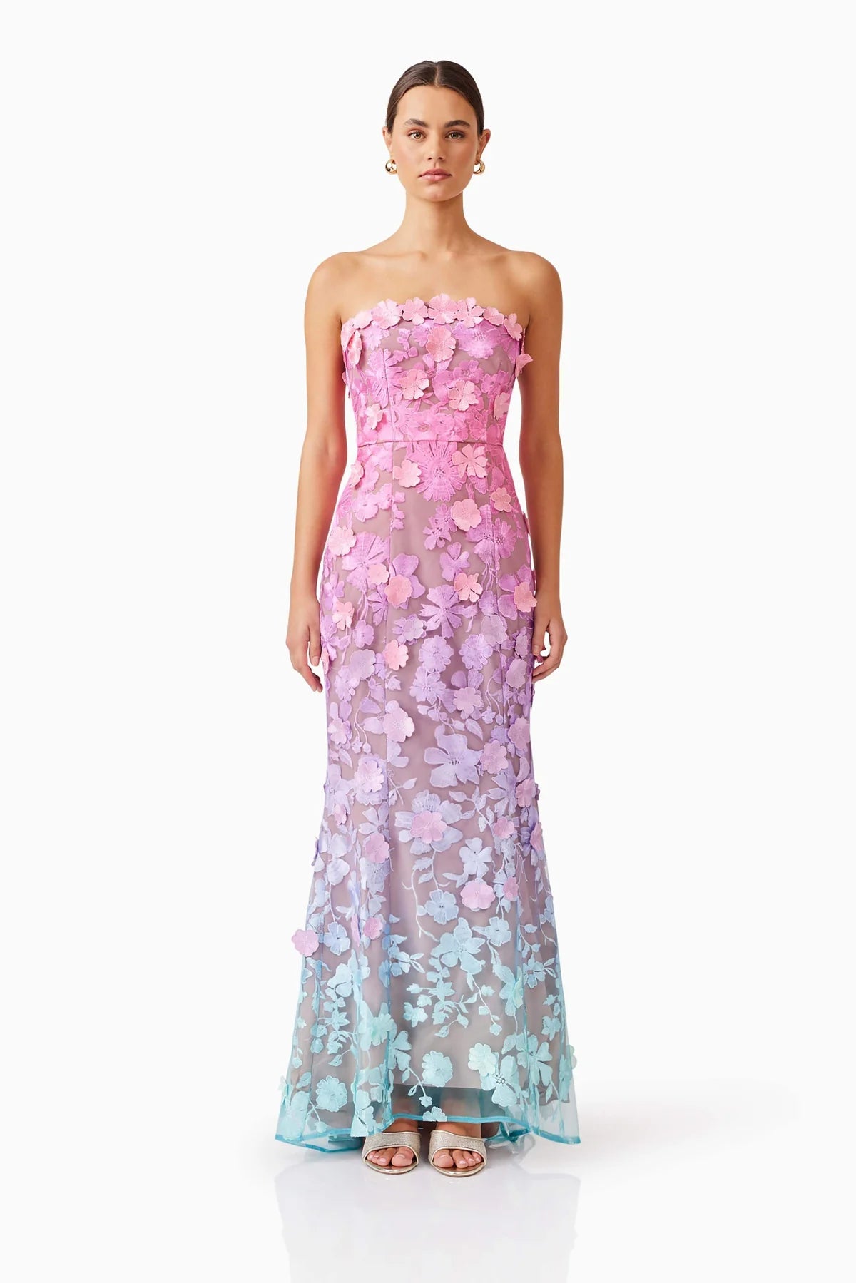 Gown in Pink & Blue Ombre