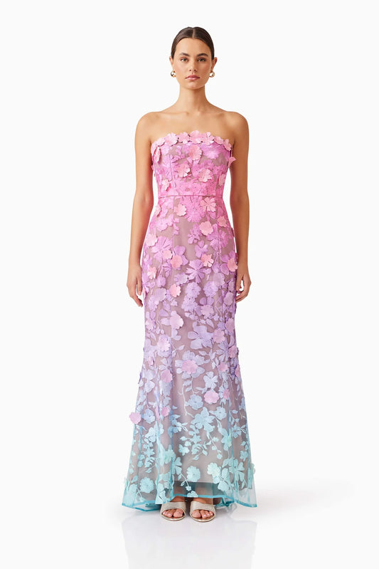 Gown in Pink & Blue Ombre