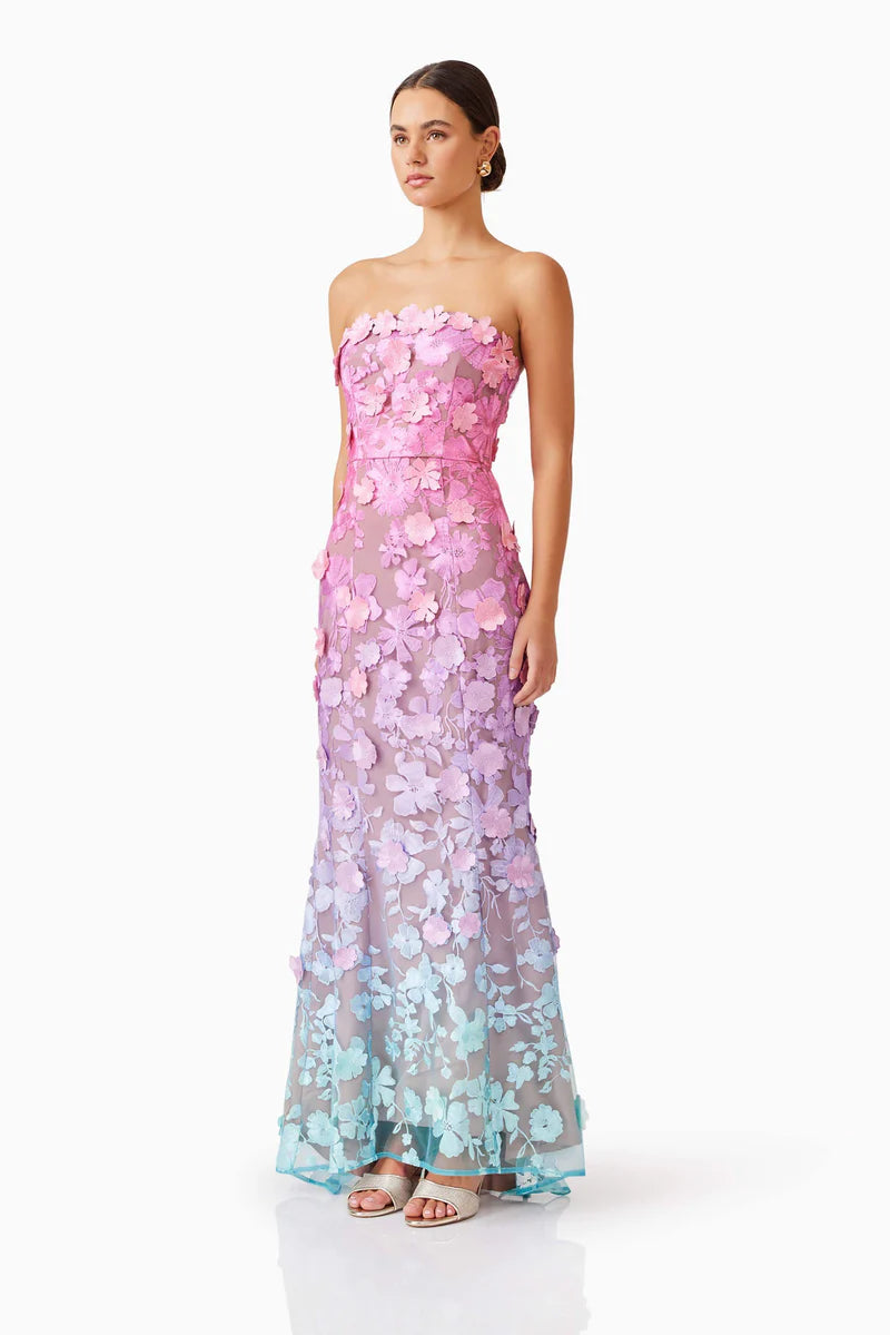 Gown in Pink & Blue Ombre