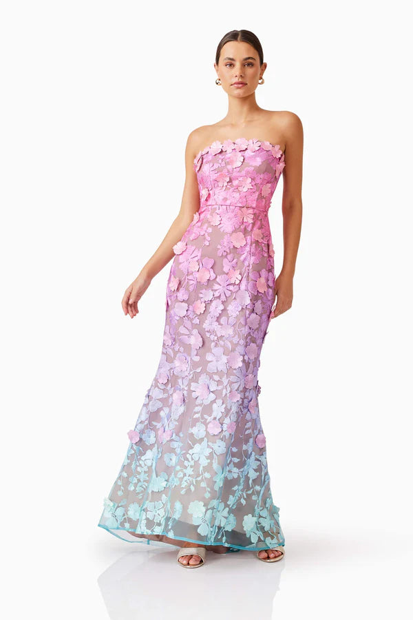 Gown in Pink & Blue Ombre