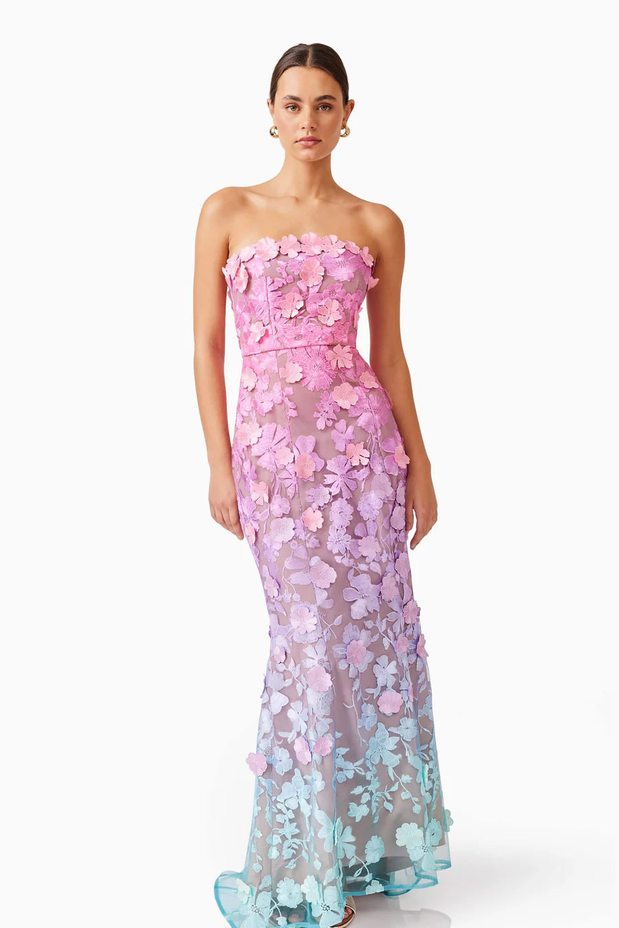 Gown in Pink & Blue Ombre