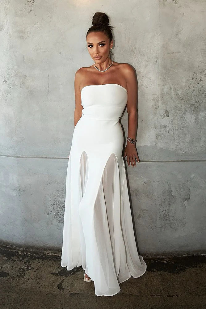 Strapless Deconstruct Maxi Dress